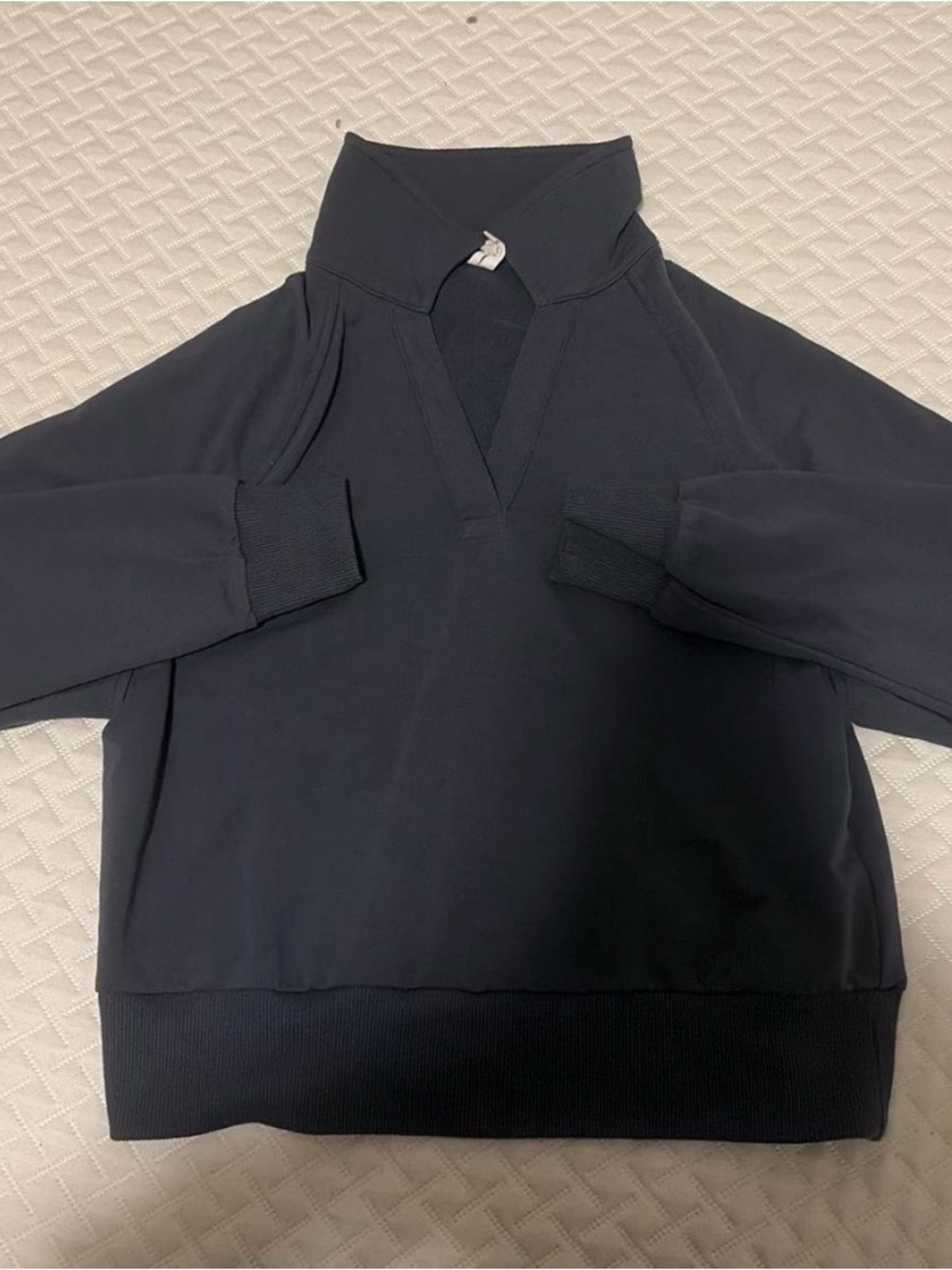 Women’s Navy-Dark grey Quarter Zip Sweater